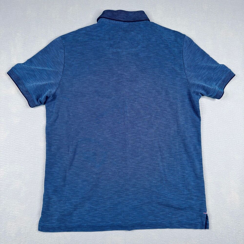 Tommy Bahama Men's Island Zone Blue Textured Short Sleeve Polo Shirt Size Medium - Picture 4 of 12